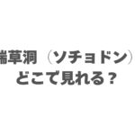 瑞草洞（ソチョドン）はどこで見れる？配信状況やあらすじ・キャストを解説！