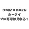 DMM×DAZNホーダイでプロ野球は見れる？広島戦の注意点やDAZN BASEBALLと比較解説